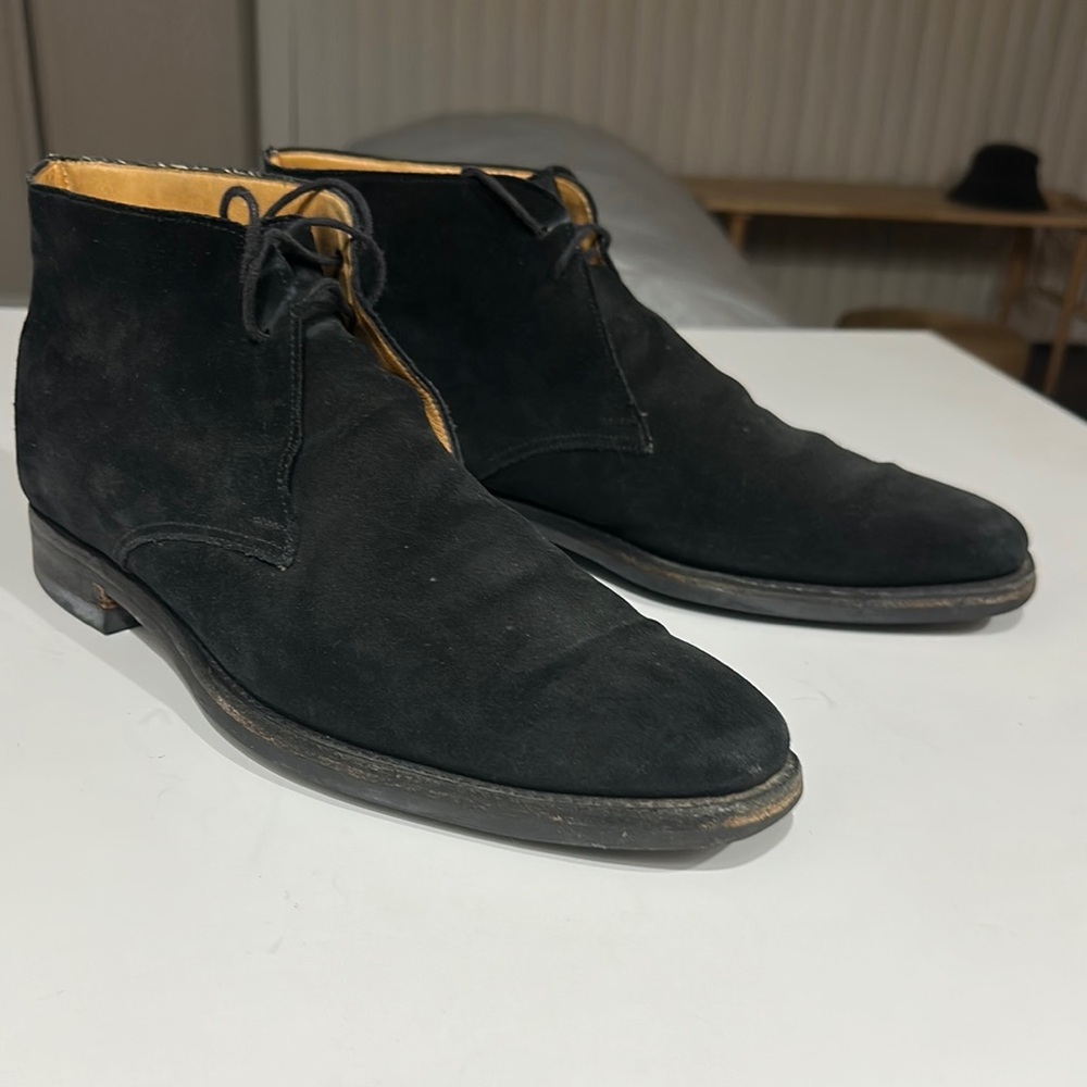 Men's Black Suede Ankle Boots